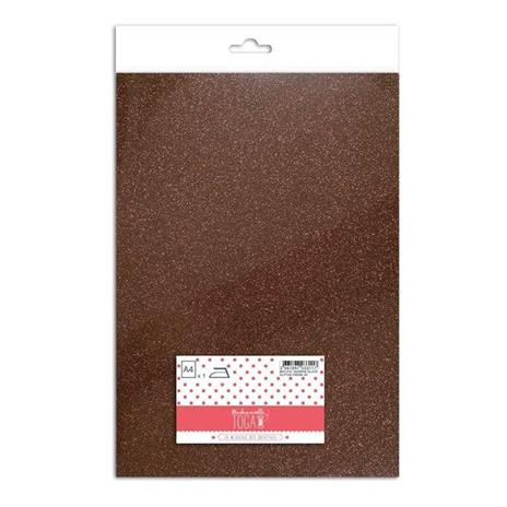 Ferro su glitter flex - Marrone lucido - 30 x 21 cm