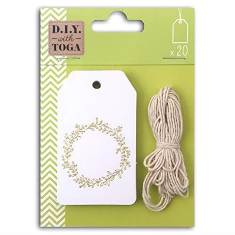 Toga D.I.Y with STY043 Etichette Tags con Spina, Altro, Oro, 4.5 x 8 x 0.1 cm