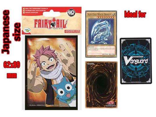 Fairy Tail Bustine Protettive Natsu e Happy 62 x 89 mm Do Not Panic Games