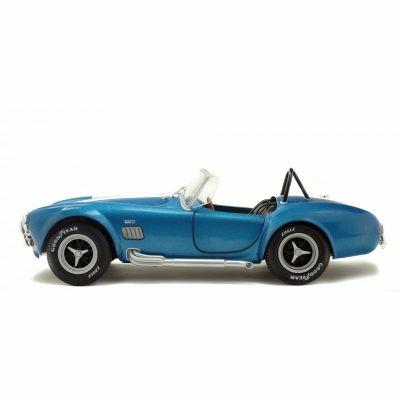 Ac Cobra 427 Mkii 1965 Metallic Blue W/White Stripes 1:18 Model Sl1850017 - 5