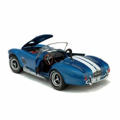 Ac Cobra 427 Mkii 1965 Metallic Blue W/White Stripes 1:18 Model Sl1850017 - 8