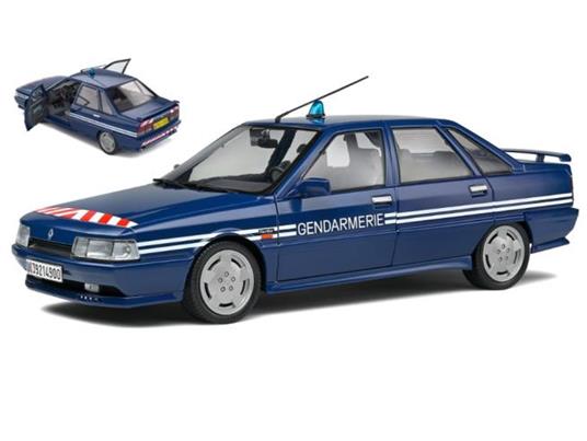 SOLIDO SL1807703 RENAULT 21 TURBO BRI GENDARMERIE 1992 BLUE 1:18 Modellino