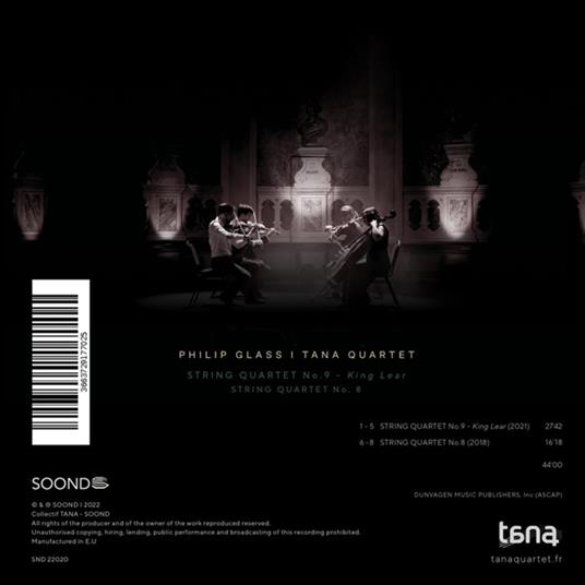 String Quartet No. 9 - CD Audio di Philip Glass - 2