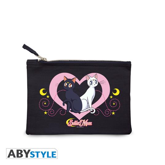 Sailor Moon. Cosmetic Case. "Luna & Artemis". Blue