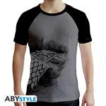 T-Shirt Unisex Tg. L Game Of Thrones: Stark Grey & Black Premium