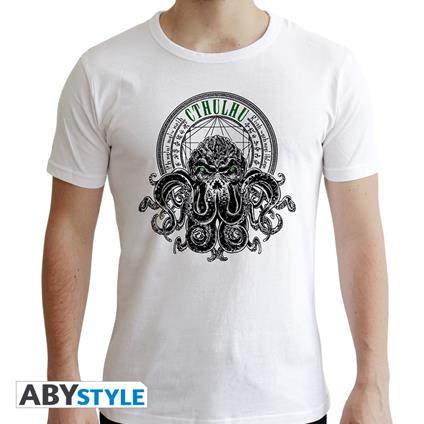 T-Shirt Unisex Tg. M Cthulhu: Cthulhu White New Fit