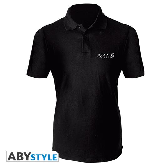 Polo Shirt Unisex Tg. L. AssassinS Creed: Crest Black