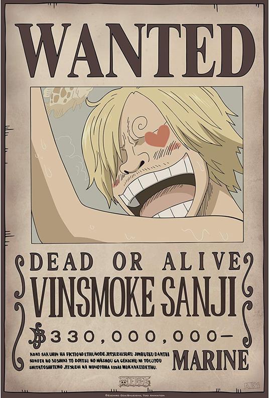 One Piece - Poster "wanted Sanji New 2" (52x35)
