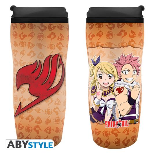 Fairy Tail: Lucy, Natsu & Emblem Travel Mug (Tazza Da Viaggio) - 2