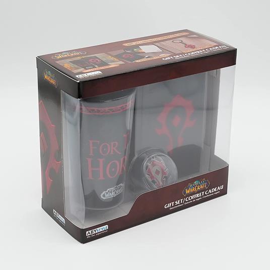 World Of Warcraft - Pck Xxl Glass + Portachiavi + Agenda "horde - 2