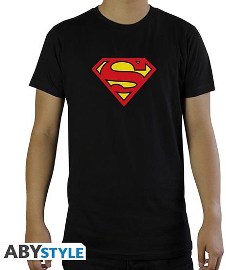 Dc Comics: Superman Black Basic (T-Shirt Unisex Tg. XS)