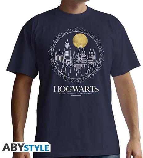 Harry Potter: Hogwarts Blue Basic (T-Shirt Unisex Tg. M) - 2