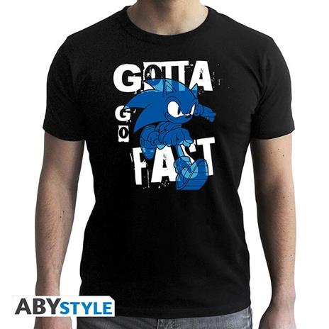Sonic - Tshirt - Gotta Go Fast - Man Ss Black - New Fit - 2