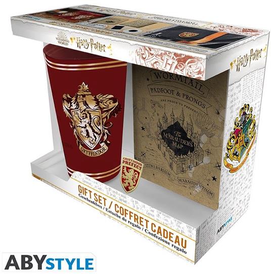 Harry Potter - Bicchiere Xxl + Spilla + Agenda "grifondoro" - Abystyle