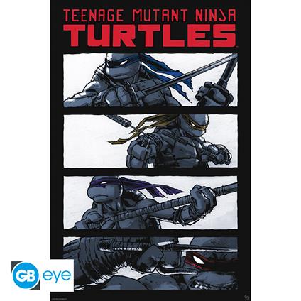 Teenage Mutant Ninja Turtles: GB Eye - Comics Black & White (Poster 91.5X61 Cm)