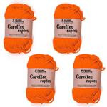4 fili di cotone per uncinetto 55 m - arancione