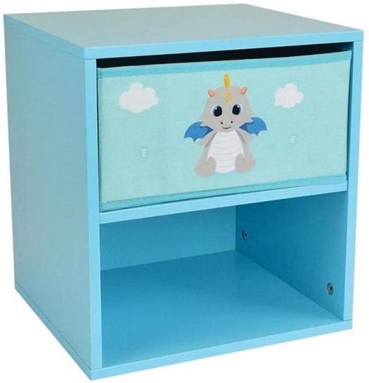 LEON IL DRAGO Comodino con cassetto ± 36 x 33 x 30 cm per bambini