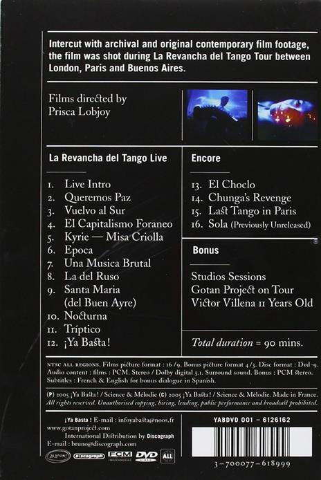 Gotan Project. La revancha del tango. Live (DVD) - DVD di Gotan Project - 2