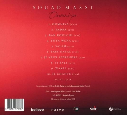 Oumniya - CD Audio di Souad Massi