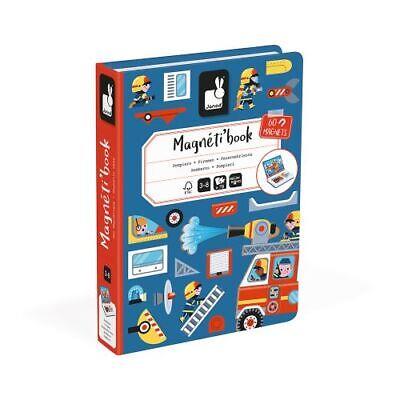 Janod - Magneti''Book Pompieri - Gioco Educativo 60 Magneti