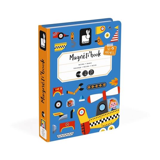 Janod Libro Con Magneti Veicoli Magnetibook Regalo Bambini Gioco Didattico  - Janod - Giochi in legno - Giocattoli