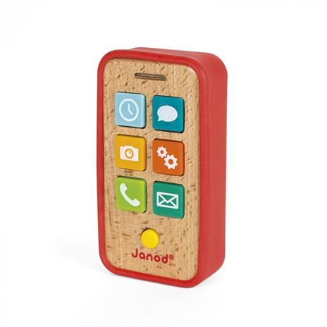 Janod Telefono sonoro per bambini (in legno), gioco di imitazione, per bambini dai 18 mesi in su, J05334 - 3