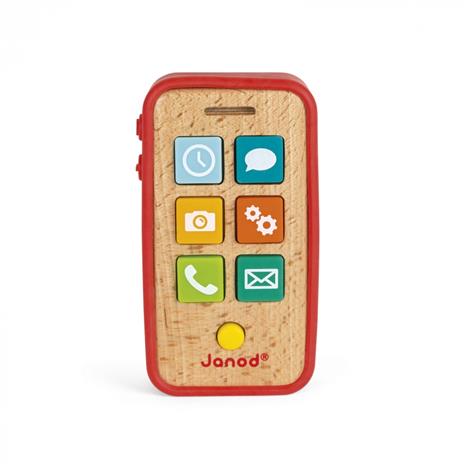 Janod Telefono sonoro per bambini (in legno), gioco di imitazione, per bambini dai 18 mesi in su, J05334 - 5