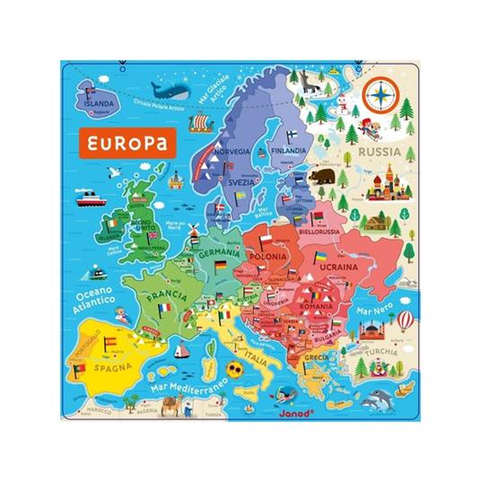 Cartina magnetica europa - ND - Puzzle per bambini - Giocattoli