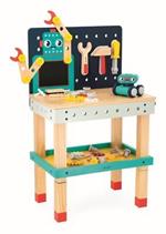 Janod - Grande Banco da Lavoro Robot Brico''Kids, 51 Accessori