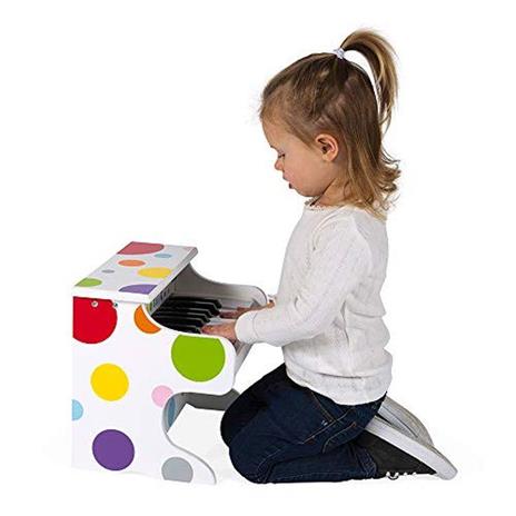 Janod Il mio primo pianoforte elettronico Coriandoli (legno), strumento musicale per bambini, giocattolo musicale, per bambini dai 3 anni in su, J07618, multicolore - 2