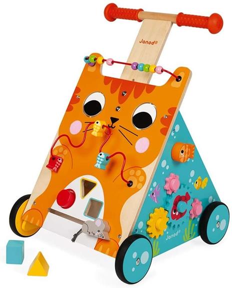 Janod- Gatto Carrello multiattività in Legno, Multicolore, J08005 - 3