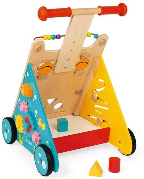 Janod- Gatto Carrello multiattività in Legno, Multicolore, J08005 - 5