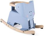 Janod, Elefante Basculante, in Legno, Giocattolo Didattico Prima Infanzia, per L'Equilibrio, Sistema Anti, Basculante, Poggiapiedi, Sella Rimovibile e Arco di Sicurezza, A Partire da 1 Anno, J08024
