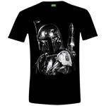 T-Shirt unisex Star Wars. Boba Fett Silver Foil
