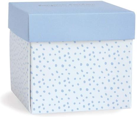 Doudou et Compagnie - Scatola con fiori e pupazzetto a forma di coniglio con fazzoletto di peluche, blu cielo, Codice dell'Articolo: DC3338 - 4