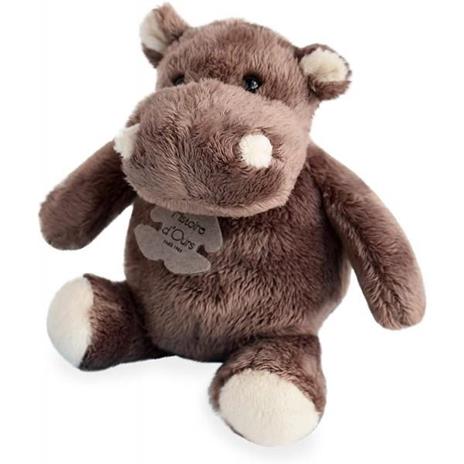 1 Peluche Ippopotamo Hippo 25cm Marrone Giocattoli Regalo Bambini