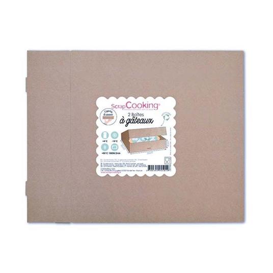 32 x 32 x 8 cm ScrapCooking 2 scatole per dolci in cartone 