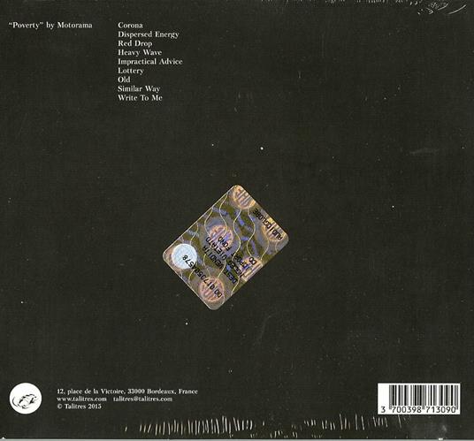 Poverty - CD Audio di Motorama - 2