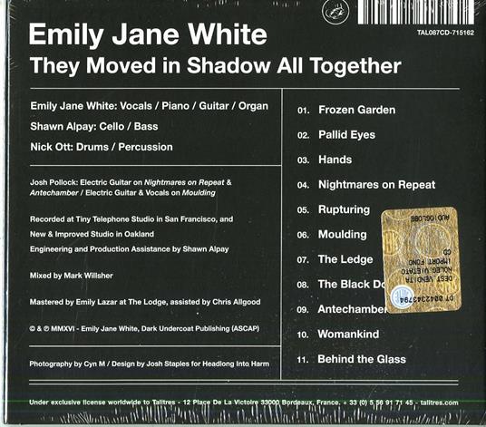 They Moved in Shadow All Together - CD Audio di Emily Jane White - 2