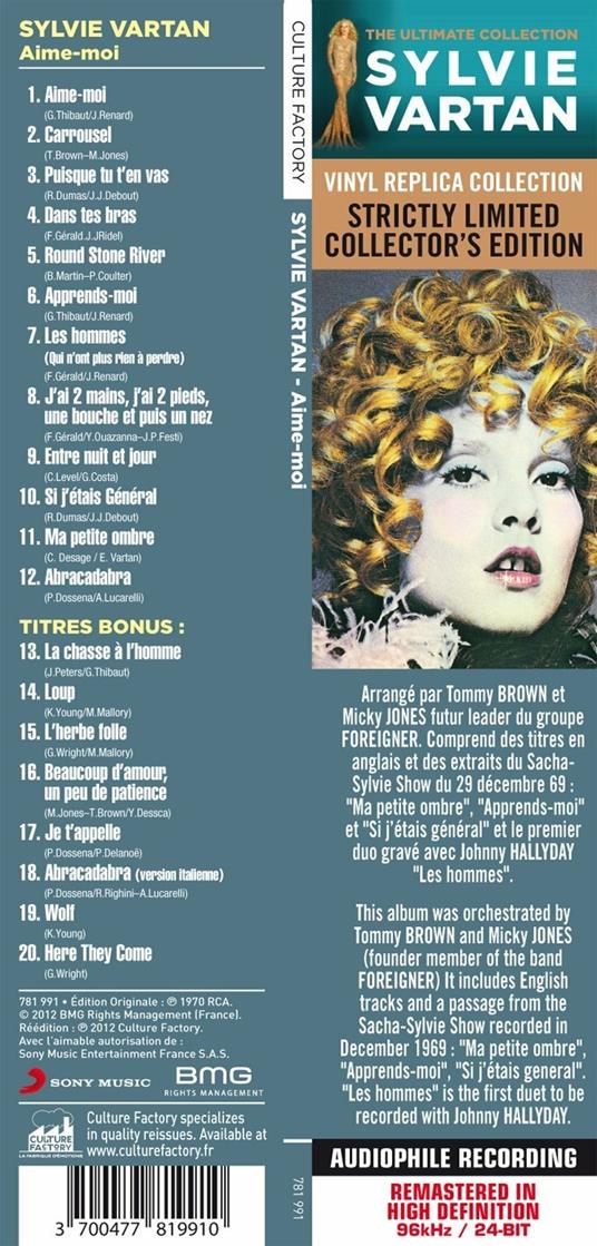Aime-Moi - CD Audio di Sylvie Vartan - 2