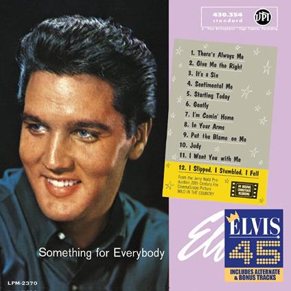 Something For Everybody (Incl. Alternate Takes + Bonus-Tracks) - CD Audio di Elvis Presley