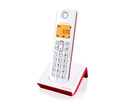 Alcatel S250 Telefono DECT Rosso, Bianco Identificatore di chiamata