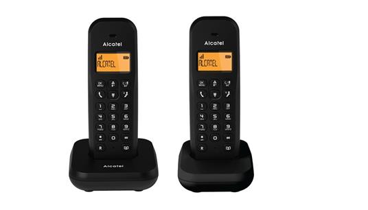 Alcatel E155 Duo Telefono analogico/DECT Nero Identificatore di chiamata