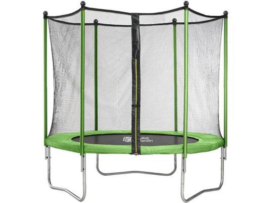 Trampolino tappeto elastico YOOPI - Ø 3.05 m - con rete + scala + telone + kit ancoraggio - 2