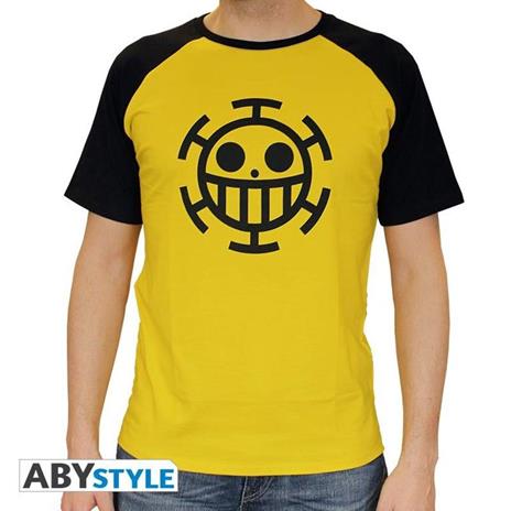 One Piece. T-shirt Trafalgar Law Man Ss Yellow. Premium Large