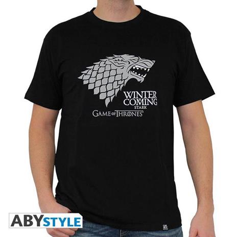 Game Of Thrones. Tshirt "Winter Is Coming" Man Ss Black. Basic - 2