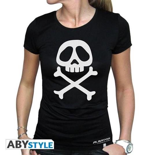 Capitain Harlock. T-shirt Emblem Woman Ss Black. Basic Large