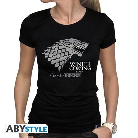 Game Of Thrones. T-shirt Winter Is Coming Woman Ss Black. Basic Extra Large