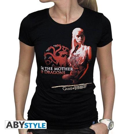 Game Of Thrones. Tshirt "Mother Of Dragons" Woman Ss Black. Basic