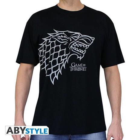 Game Of Thrones. T-shirt Stark Man Ss Black. Basic Medium - 2